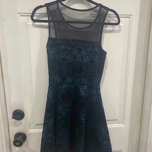 Green & Black THREE PINK HEARTS Dress (Size 3)